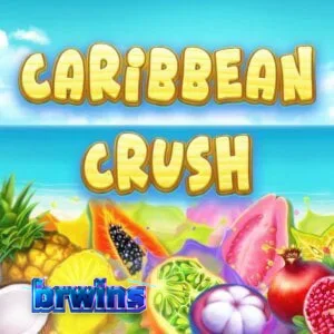 Interface colorida e tropical do slot Caribbean Crush com símbolos de frutas